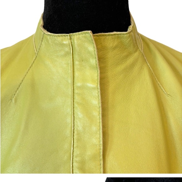 Vintage Philippe Adec Green Leather Jacket - Picture 9 of 10